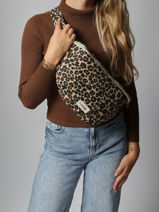 Belt Bag Custine Xl Gerecycleerd Katoen Rivedroite Bruin forever wild CUSTXFOR-vue-porte